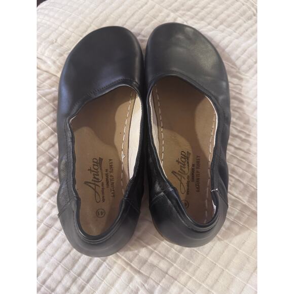 Aintap handmade in Turkey barefoot ballet flats women’s sz 41 US 10 black - Picture 1 of 7